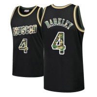 Men's Charles Barkley Rockets #4 Straight Fire Camo Black Swingman Jersey