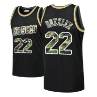 Men's Clyde Drexler Rockets #22 Straight Fire Camo Black Swingman Jersey