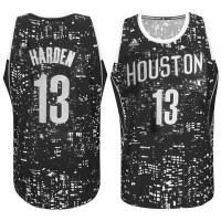 Houston Rockets #13 James Harden City Lights Black Swingman Jersey