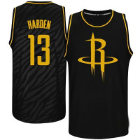 James Harden Houston Rockets #13 Precious Metals Fashion Swingman Black Jersey