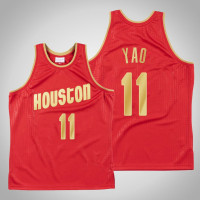 Houston Rockets Yao Ming #11 Red 2020 CNY Swingman Mitchell & Ness Throwback Jersey