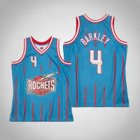 Men's Houston Rockets Charles Barkley #4 Light Blue Reload 2.0 Jersey
