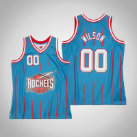 Men's Houston Rockets D.J. Wilson #00 Light Blue Reload 2.0 Jersey