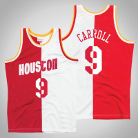 Rockets DeMarre Carroll #9 White Red Split 1993-94 Hardwood Classics Jersey