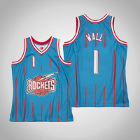 Men's Houston Rockets John Wall #1 Light Blue Reload 2.0 Jersey