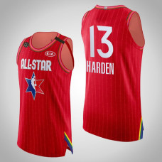 Western Conference Houston Rockets James Harden #13 2020 All-Star Game Authentic Red Jersey