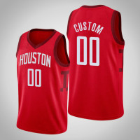 Men 2018-19 Custom Houston Rockets #00 Earned Edition Red Swingman Jersey