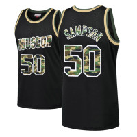 Men's Ralph Sampson Rockets #50 Straight Fire Camo Black Swingman Jersey