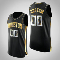 Men Houston Rockets Custom #00 Golden Edition 2X Champs Authentic Black Jersey Men Houston Rockets Custom #00 Golden Edition 2X Champs Authentic Black Jersey